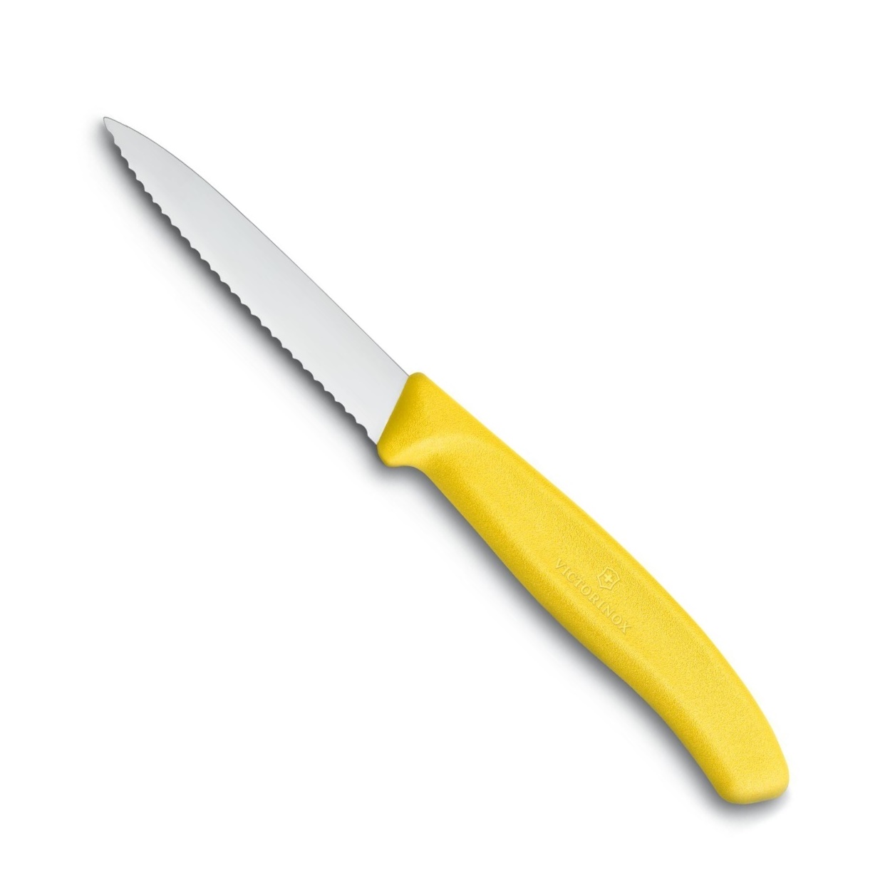 Nůž na zeleninu zoubkovaný SWISS CLASSIC, žlutý 8 cm - Victorinox