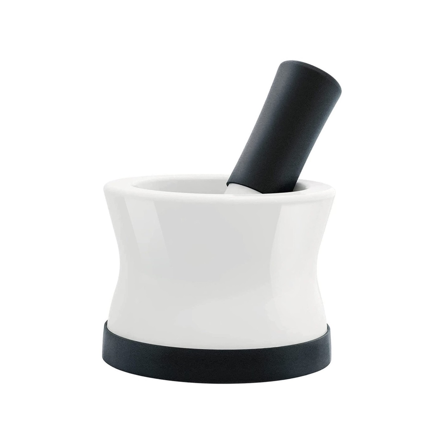 Hmoždíř s paličkou z keramiky a silikonu 11 cm černý - Cooler Kitchen