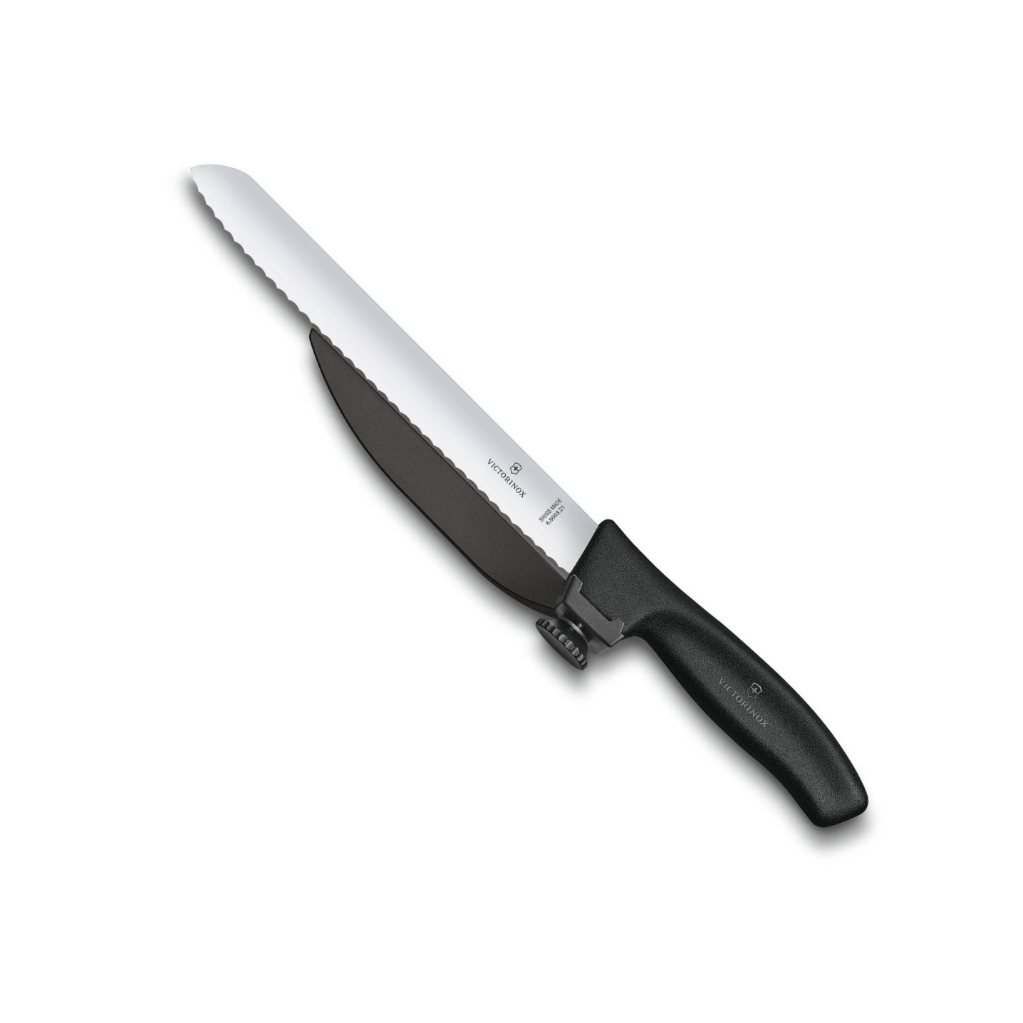 Plátkovací nůž s vlnitým ostřím s vodítkem SWISS CLASSIC 21 cm - Victorinox