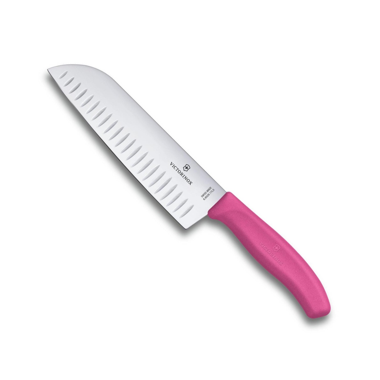Japonský Nůž Santoku s výbrusy SWISS CLASSIC 17 cm růžový - Victorinox