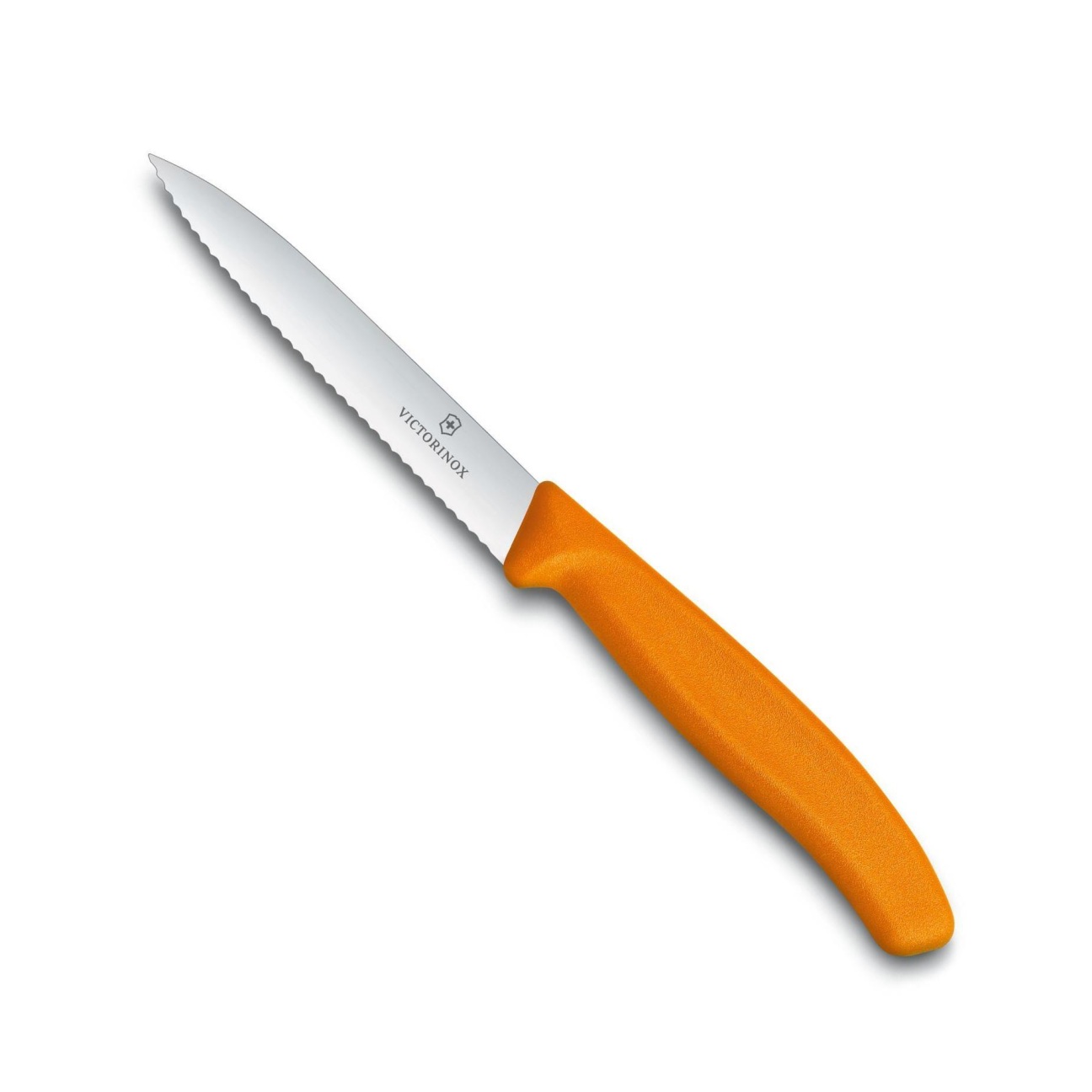 Nůž na zeleninu zoubkovaný SWISS CLASSIC 10 cm oranžový - Victorinox
