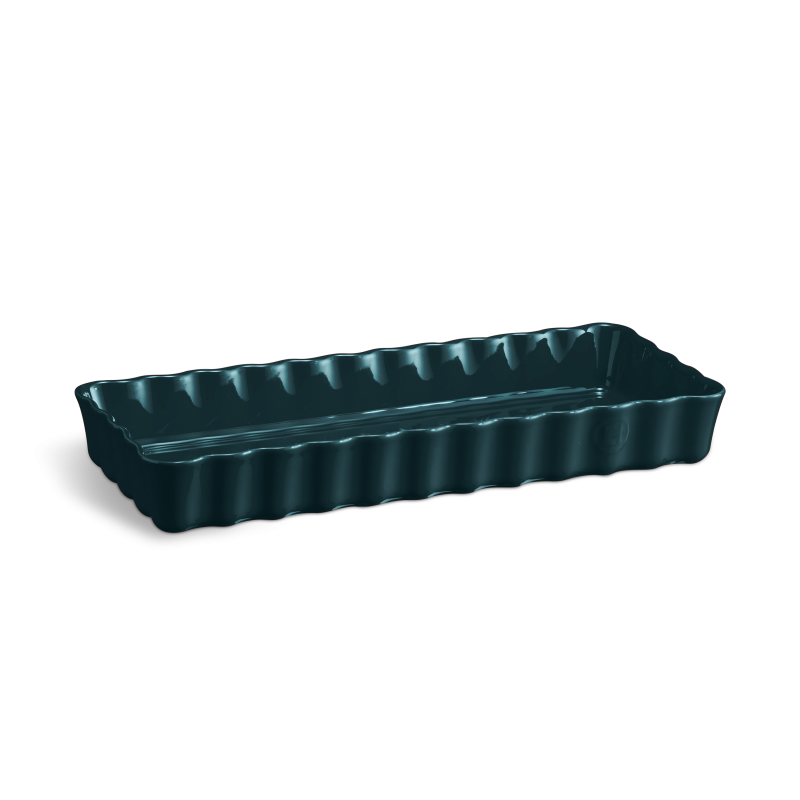 Keramická obdélníková koláčová forma 15x36cm Belle Ile temně modrá - Emile Henry