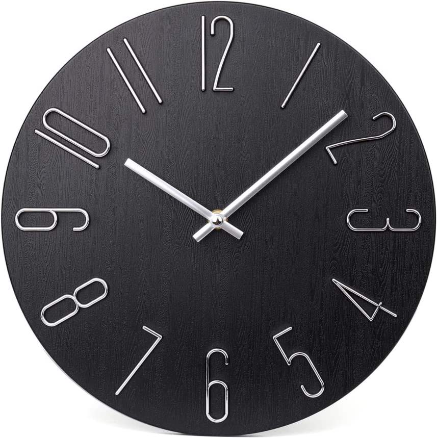 Nástěnné hodiny black round 30 cm černé - Jomparis