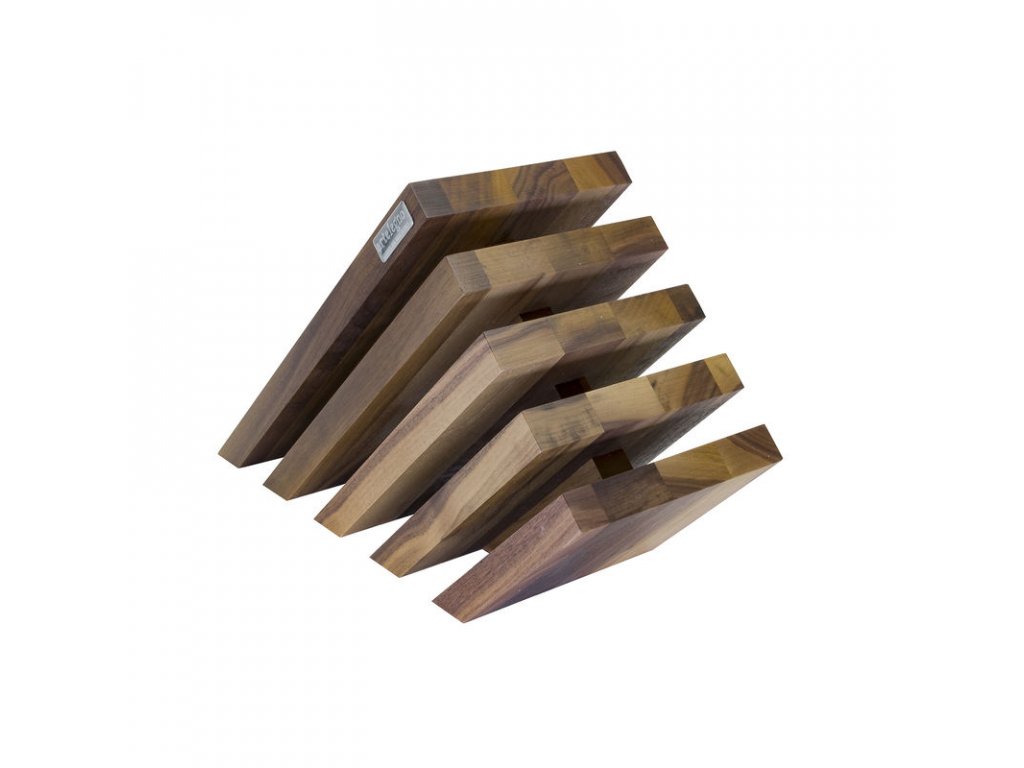 Blok magnetický Venezia na 10 nožů ořechové dřevo - ARTELEGNO
