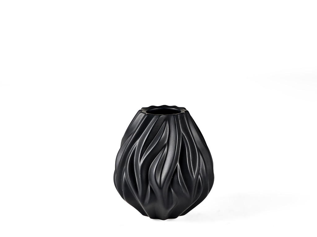 Porcelánová váza Flame 15 cm Black - MORSØ