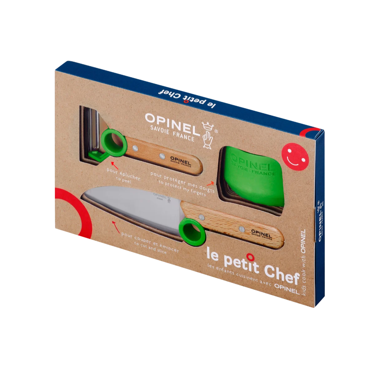 Dětský kuchařský set 3 ks LE PETIT CHEF zelený - Opinel
