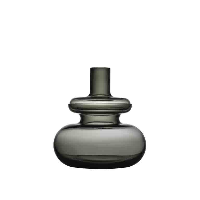 Ručně foukaná váza INU Smoked Grey 33 cm, šedá - ZONE DEMMARK
