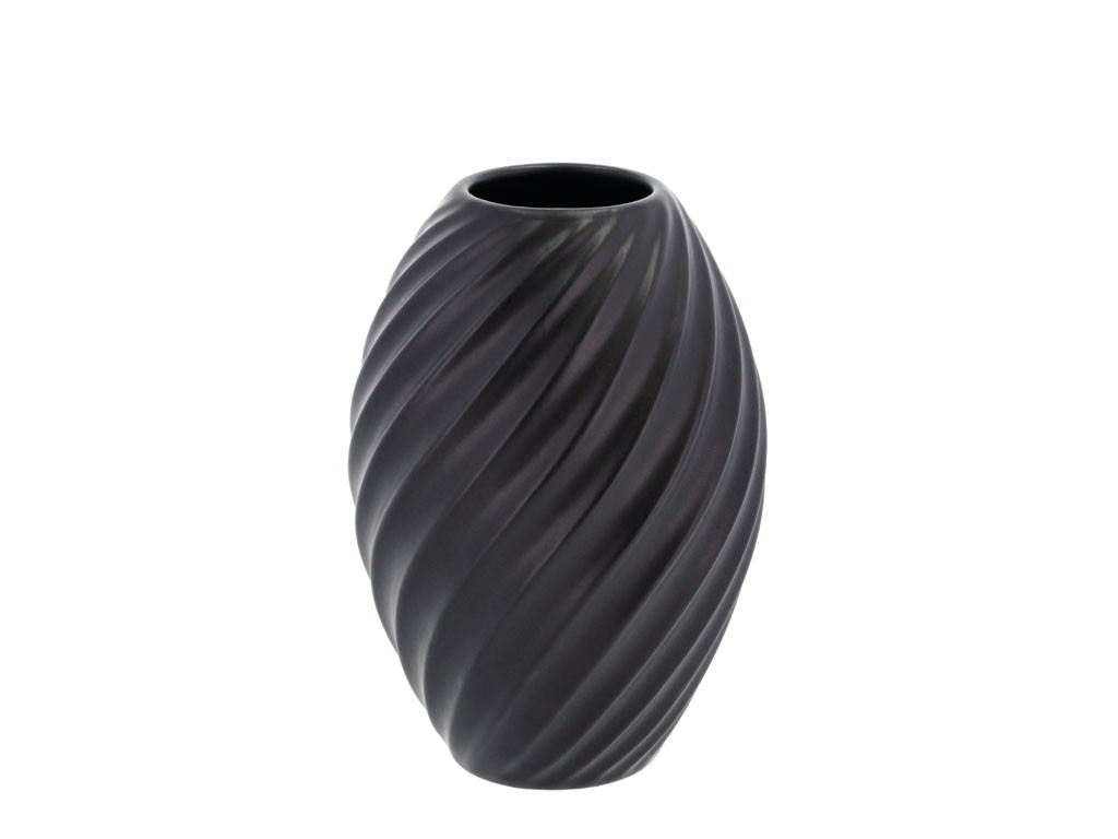 Porcelánová váza River Black, 16 cm - MORSØ