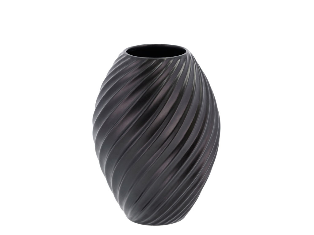 Porcelánová váza River Black, 21 cm - MORSØ