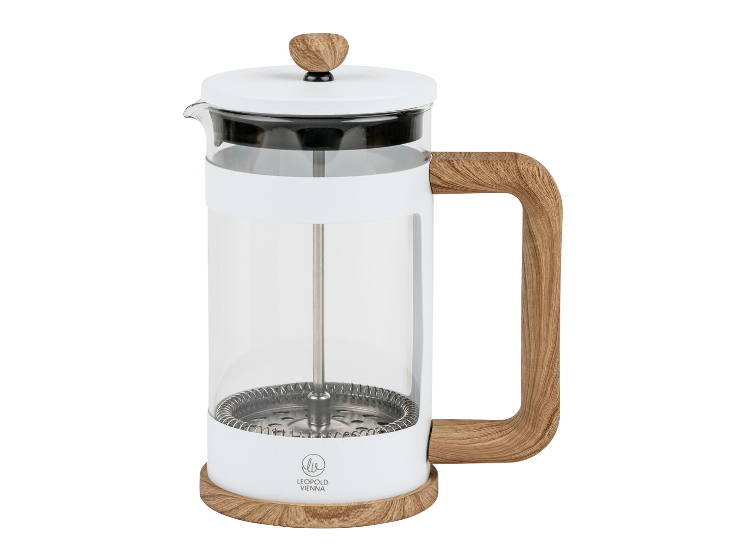 French Press Franca 600ml White - LEOPOLD VIENNA