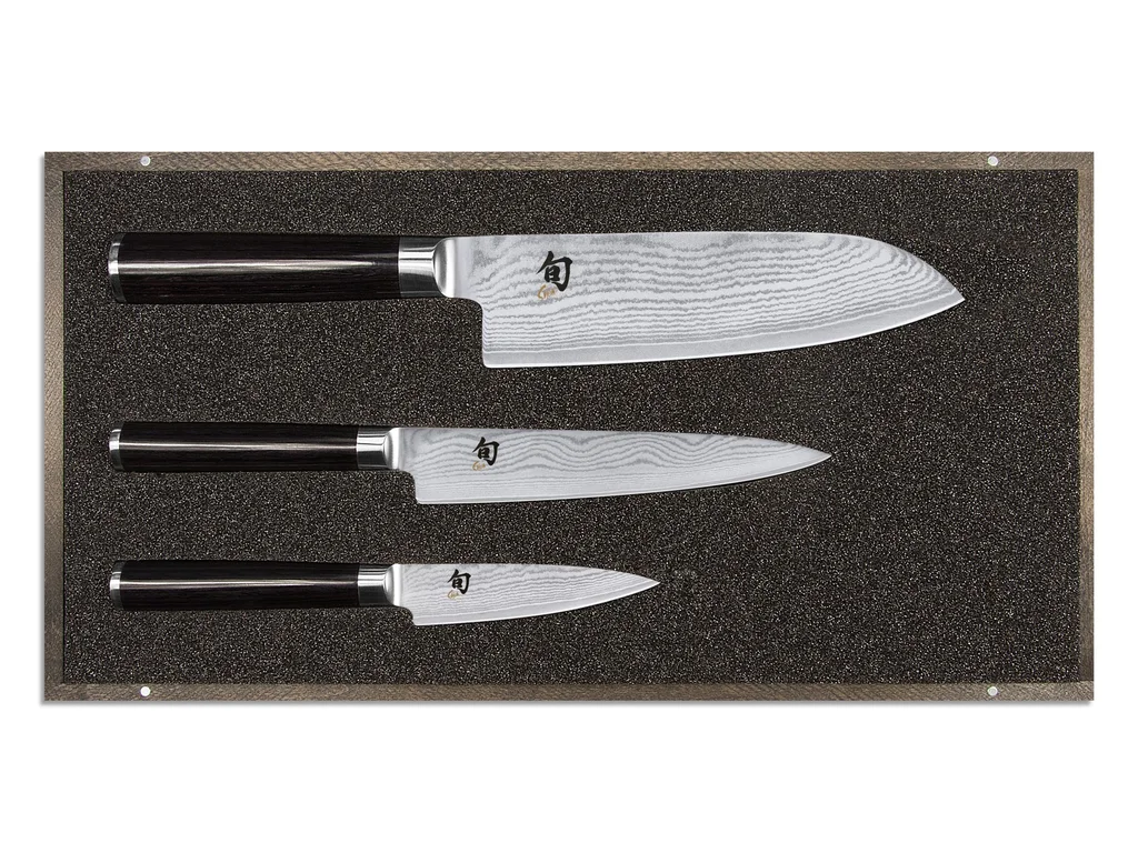 Sada tří nožů Kai SHUN CLASSIC - Santoku, utility a loupací - KAI