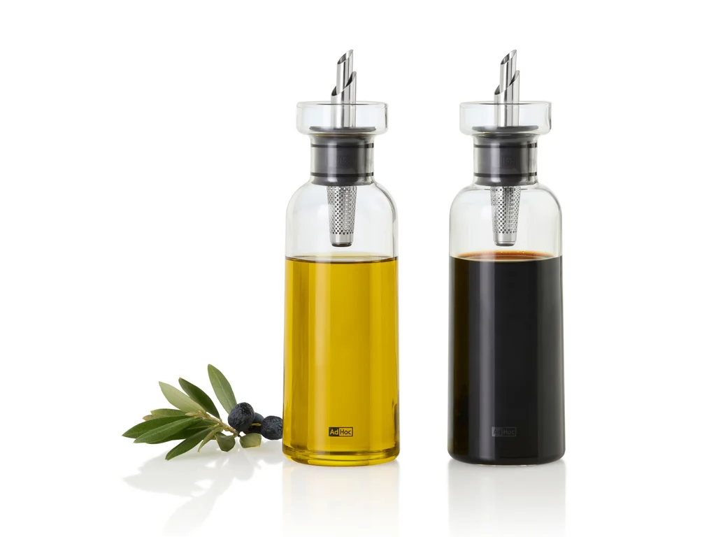 Sada dávkovačů oleje a octa Ad Hoc AromaPour, světlé sklo 21 cm - AdHoc