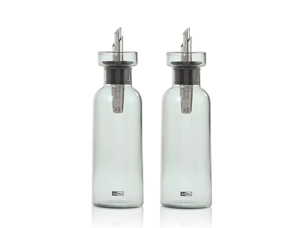 Sada dávkovačů oleje a octa Ad Hoc AromaPour, tmavé sklo 21 cm - AdHoc