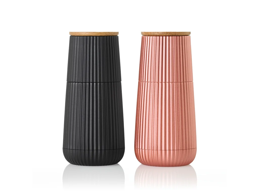 Sada mlýnků na sůl a pepř Ad Hoc SCAPE, černá a rose gold 12,3 cm - AdHoc