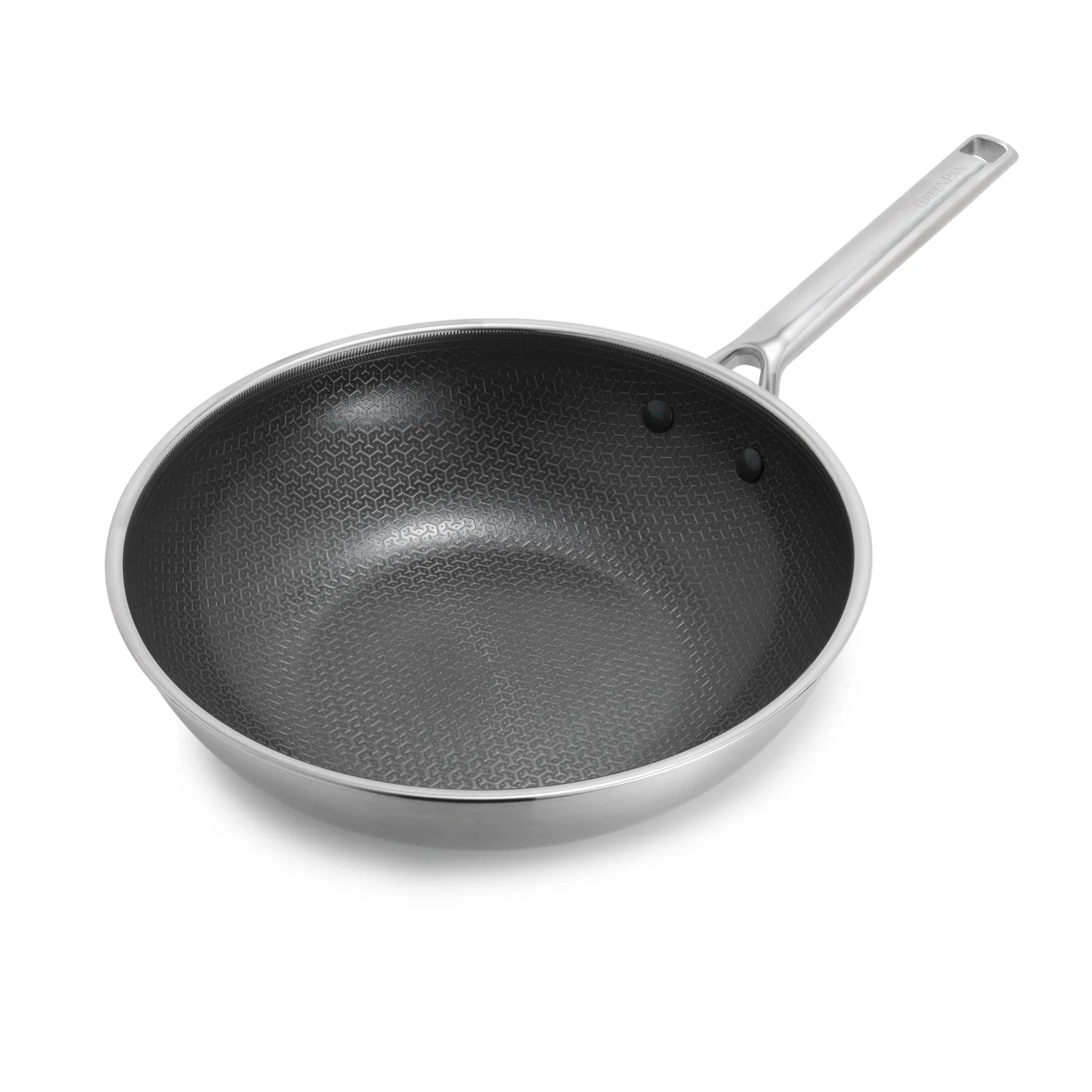 Nerezová Wok pánev APEX, s hybridním keramickým nepřilnavým povrchem Thermobond, 28 cm- GreenPan