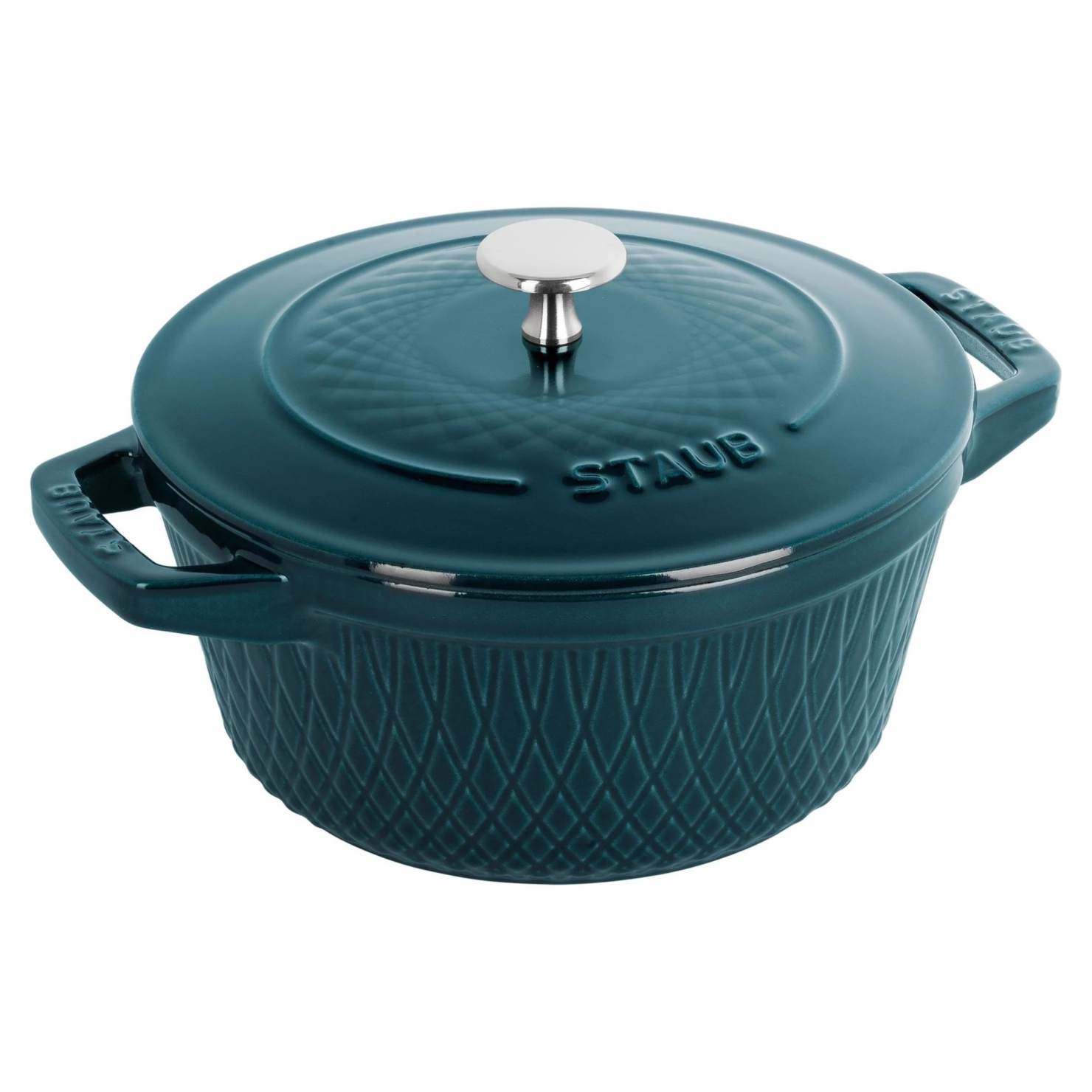 Hrnec STAUB kulatý 24cm, mořská modř, 4ll - STAUB