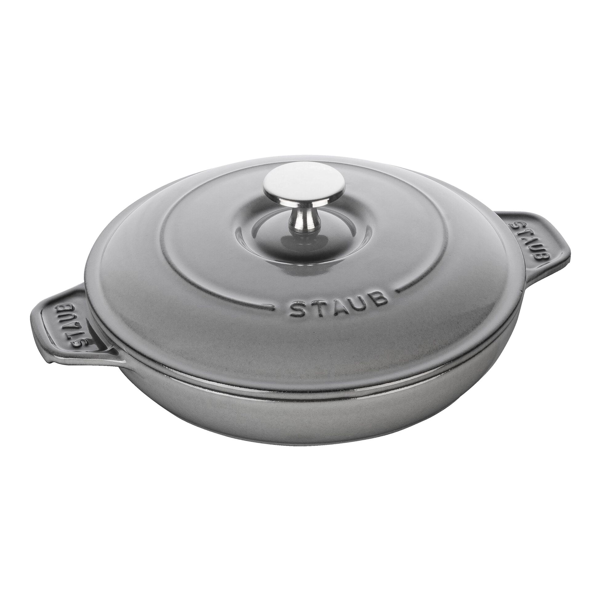 Kastrol s poklicí, 20 cm, kulatý, grafitově šedý, litina - STAUB