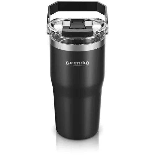 Termohrnek na kávu to go, 600 ml, černý - ARENDO