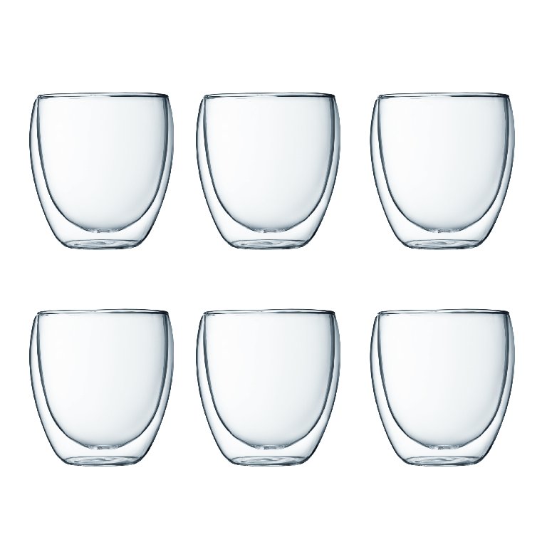 Set 6 ks Dvoustěnná sklenice PAVINA 0,25 l - Bodum