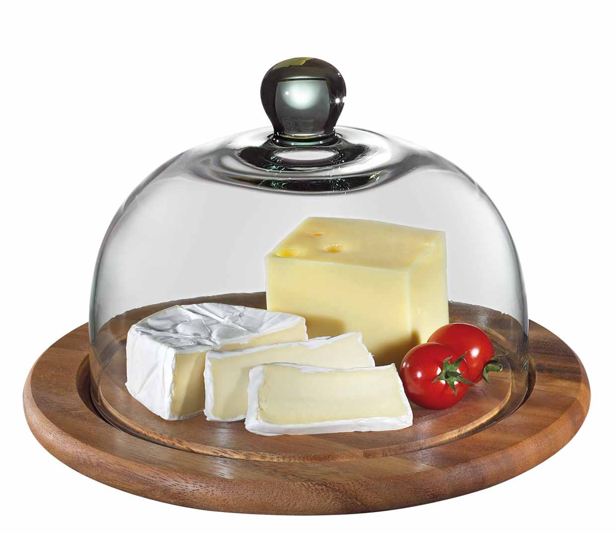 Prkénko na sýr se skleněným poklopem akácie 30 cm - Zassenhaus